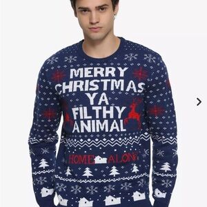 Home Alone Christmas Sweater Men’s XL “Merry Christmas Ya Filthy Animal” Holiday